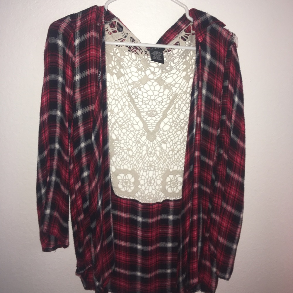 open back flanel